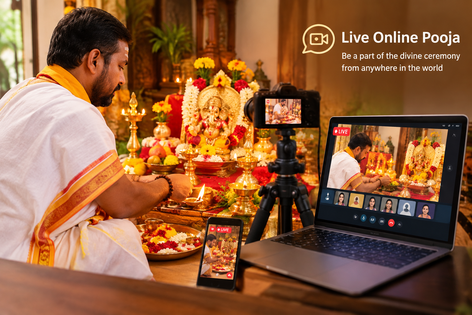 Pandit Ji Performing Pooja